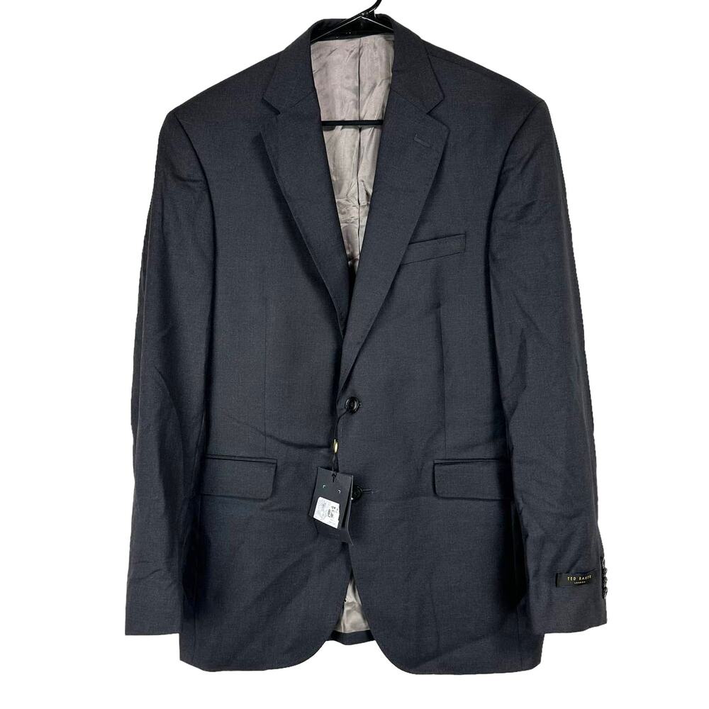 Ted Baker NWT Endurance Jarrow CT Blazer Gray Men's Size 42R 100% Wool 2 Button